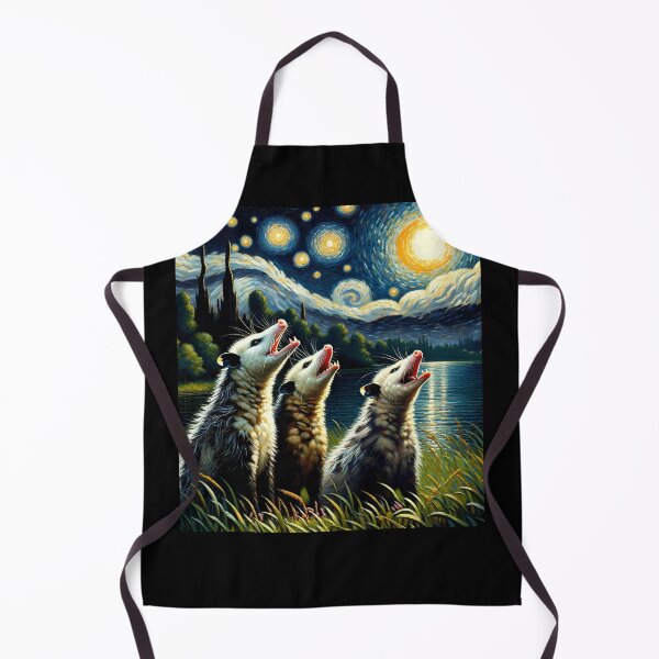Item preview, Starry Night Three Possums Howling at Moon Opossum Lover designed and sold by Kimberley King Art King Art.