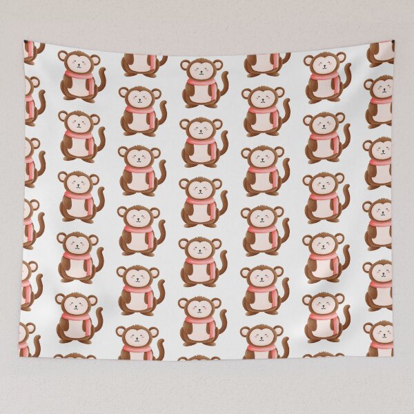 Item preview, cute monkey cartoon designed and sold by Bunnylovely.
