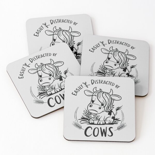 Item preview, Easily Distracted by Cows – Funny Cow Lover Design – Cute Farm Animal designed and sold by love3617.