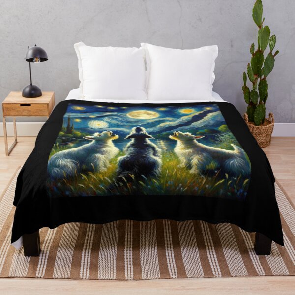 Item preview, Starry Night Three Scottish Terriers Howling at Moon Dog Lover designed and sold by Kimberley King Art King Art.