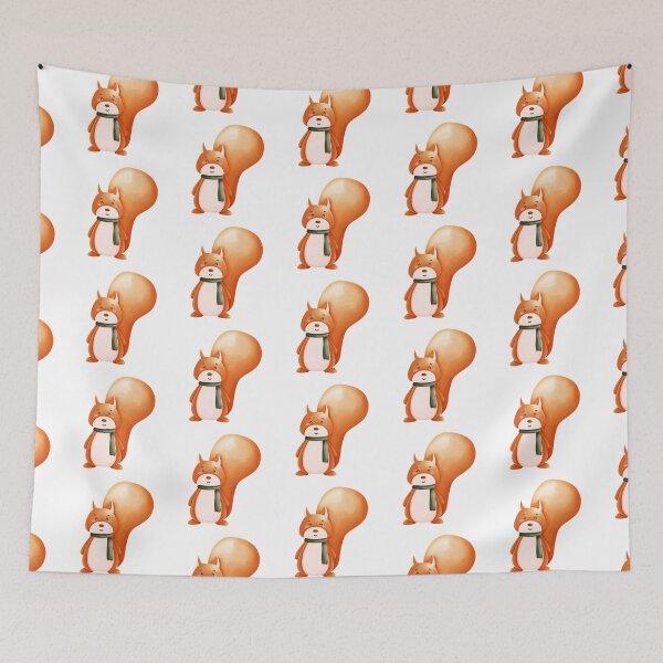 Item preview, cute squirrel cartoon designed and sold by Bunnylovely.