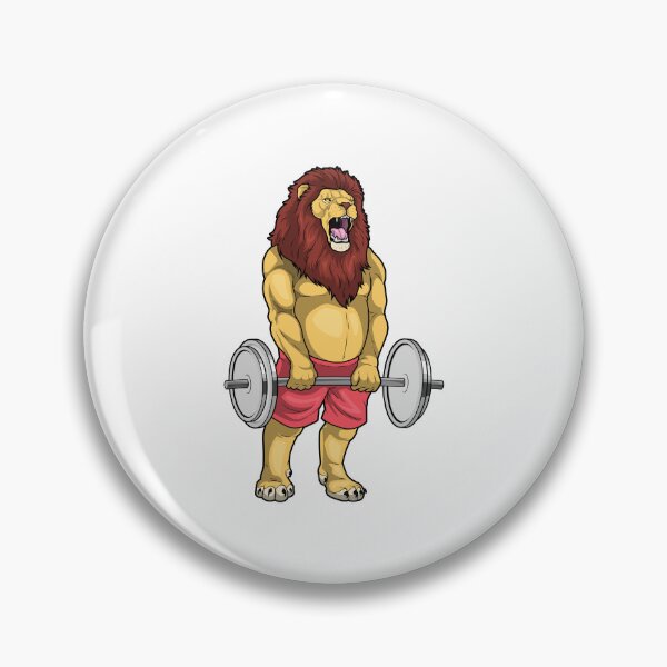 Item preview, Lion Bodybuilder Barbell Bodybuilding designed and sold by Snabdesign84.