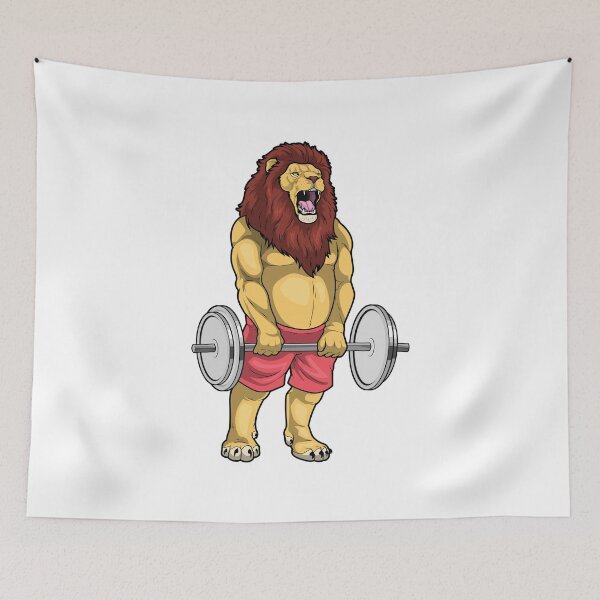 Item preview, Lion Bodybuilder Dumbbell Bodybuilding designed and sold by Snabdesign84.