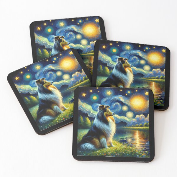 Item preview, Starry Night Sheltie Dog Van Gogh Lover designed and sold by Kimberley King Art  King Art.