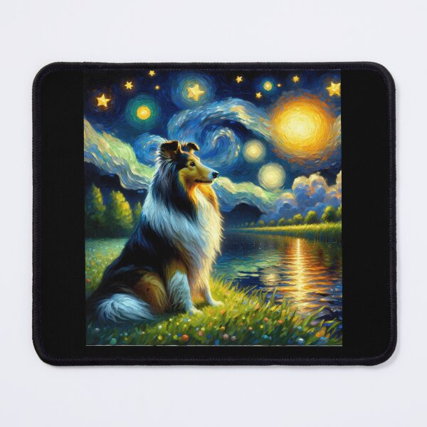Item preview, Starry Night Sheltie Dog Van Gogh Lover designed and sold by Kimberley King Art  King Art.