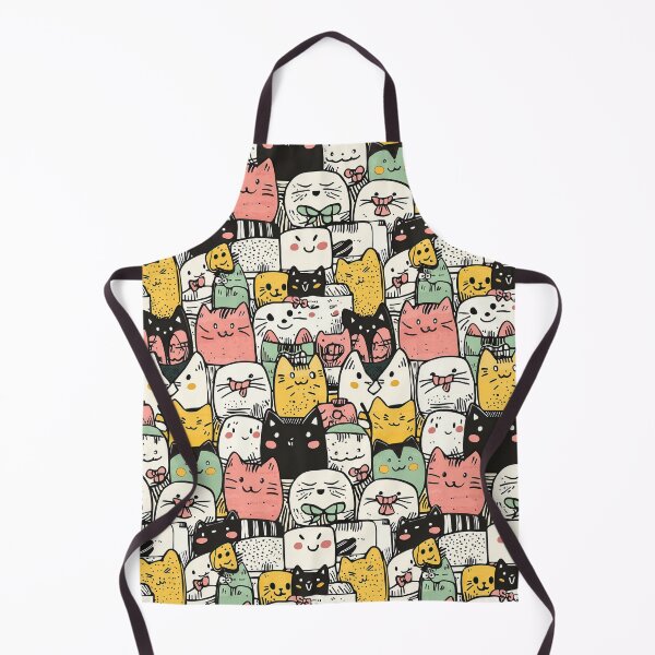 Item preview, Cheerful doodle illustrations showcasing cats and sushi charm designed and sold by Piotrek0001.