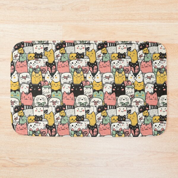 Item preview, Cheerful doodle illustrations showcasing cats and sushi charm designed and sold by Piotrek0001.
