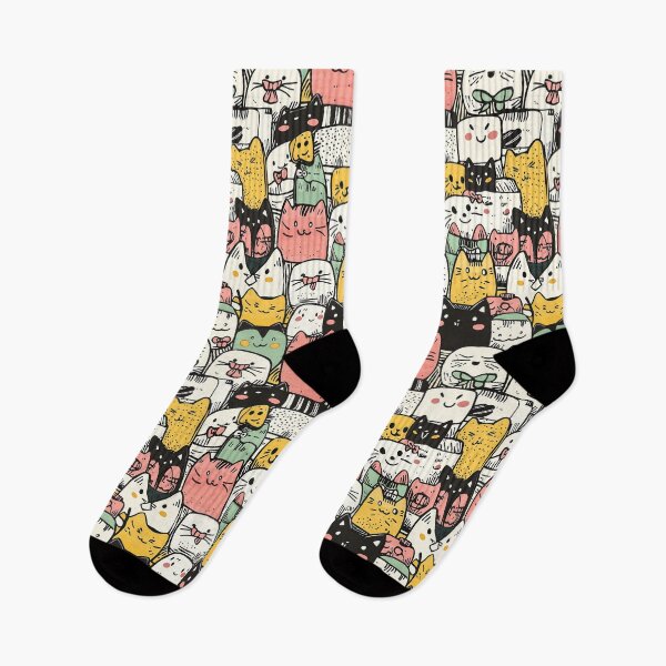 Item preview, Cheerful doodle illustrations showcasing cats and sushi charm designed and sold by Piotrek0001.