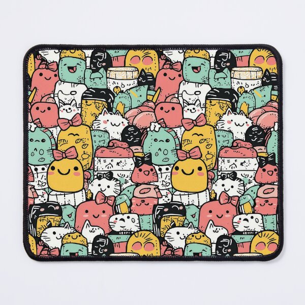 Item preview, Modern doodle charm with cute cats and sushi designed and sold by Piotrek0001.