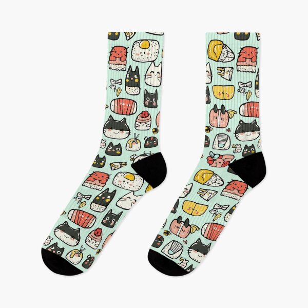 Item preview, Cute cat doodle adventures in a sushi dream designed and sold by Piotrek0001.