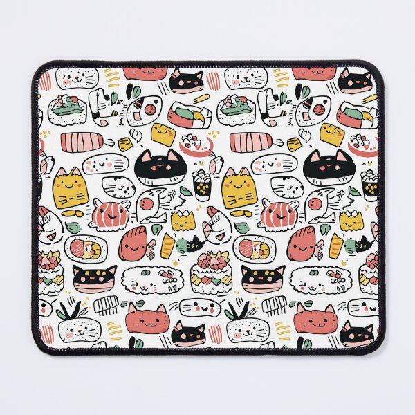 Item preview, Imaginative doodle collage of cats and sushi magic designed and sold by Piotrek0001.