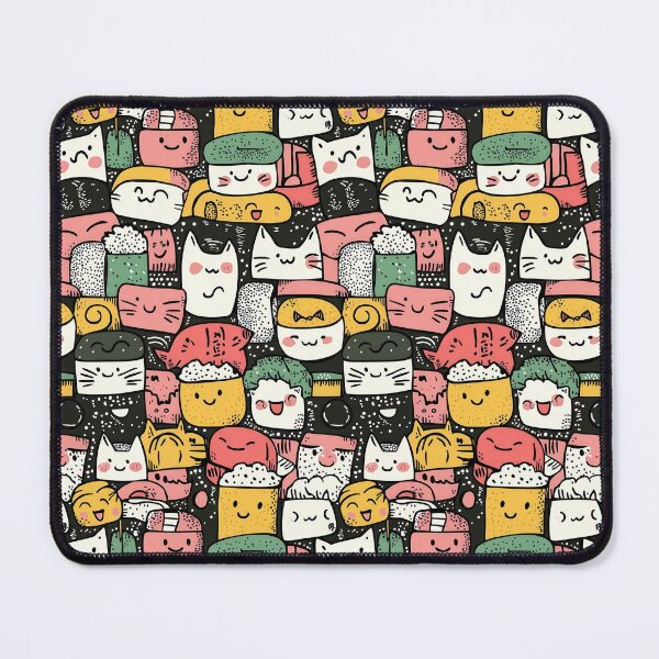 Item preview, Playful doodle art uniting feline charm and sushi designed and sold by Piotrek0001.