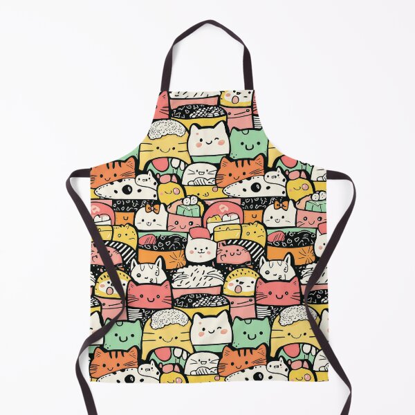 Item preview, Playful cat doodles meet whimsical sushi art delight designed and sold by Piotrek0001.