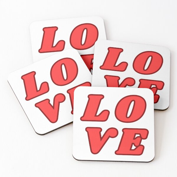 Item preview, Red "LOVE" Text - Expression of Feelings and Positive Emotions designed and sold by Wild-way Art.