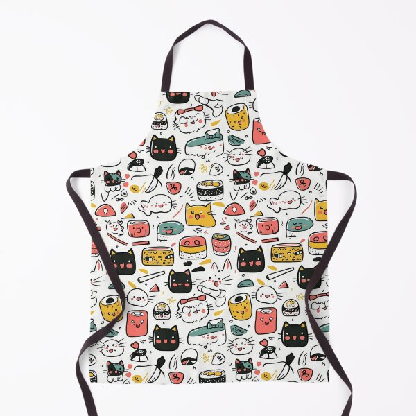 Item preview, Adorable feline doodles fused with quirky sushi imagery designed and sold by Piotrek0001.
