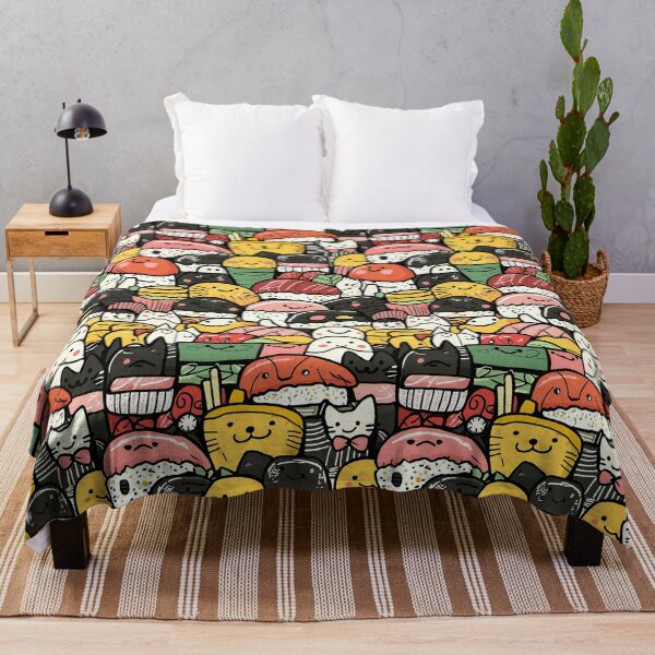Item preview, Playful art mixing cat characters and sushi designs designed and sold by Piotrek0001.
