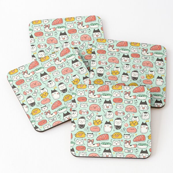 Item preview, Creative doodle mashup combining cats and sushi magic designed and sold by Piotrek0001.