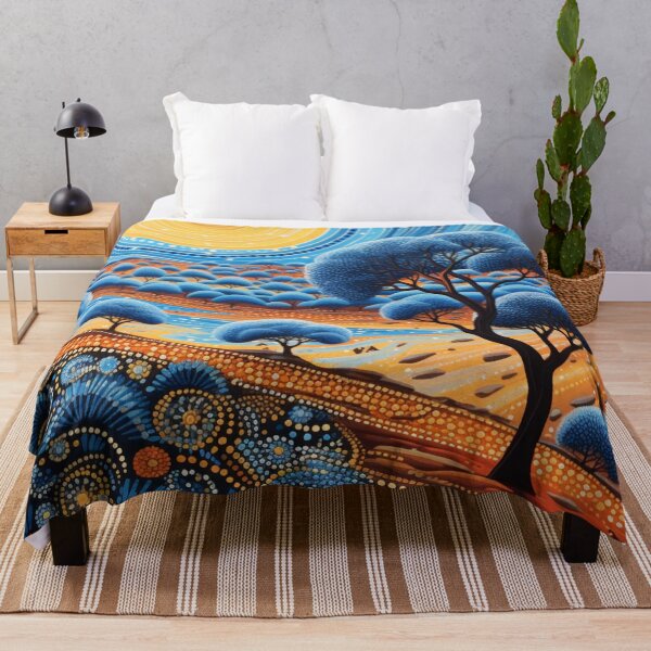 Item preview, Aboriginal Inspired Dot Art - Winter Sun Greetings designed and sold by GrinGalore.