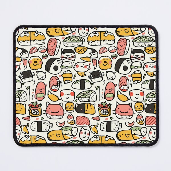 Item preview, Vibrant doodle series mixing feline charm with sushi designed and sold by Piotrek0001.