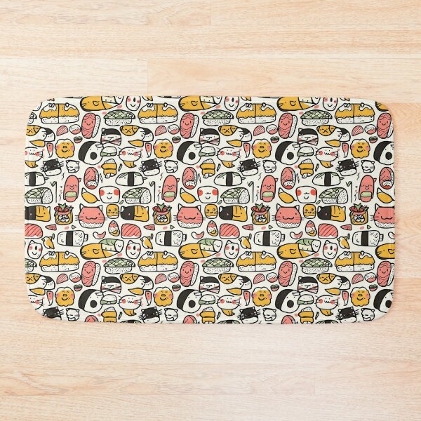 Item preview, Vibrant doodle series mixing feline charm with sushi designed and sold by Piotrek0001.