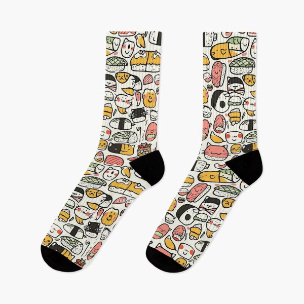 Item preview, Vibrant doodle series mixing feline charm with sushi designed and sold by Piotrek0001.