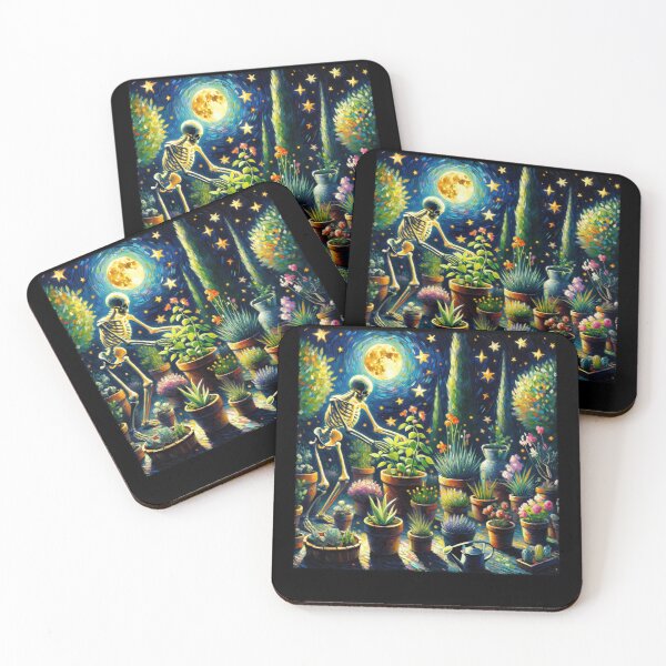 Item preview, Starry Night Skeleton Plant Garden Gardener Van Gogh Lover designed and sold by Kimberley King Art  King Art.