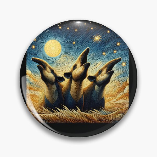 Item preview, Starry Night Three Tapirs Howling at Moon Van Gogh Lover designed and sold by Kimberley King Art  King Art.