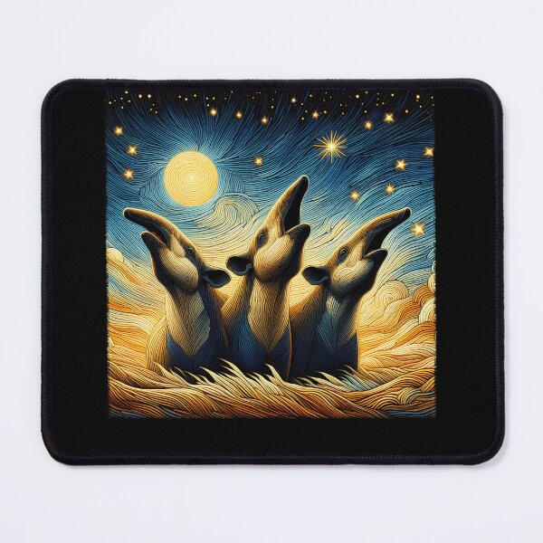 Item preview, Starry Night Three Tapirs Howling at Moon Van Gogh Lover designed and sold by Kimberley King Art  King Art.