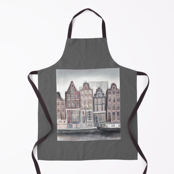 Item preview, Amsterdam Canal Houses Painting Moody Atmosphere designed and sold by Sheridan T.
