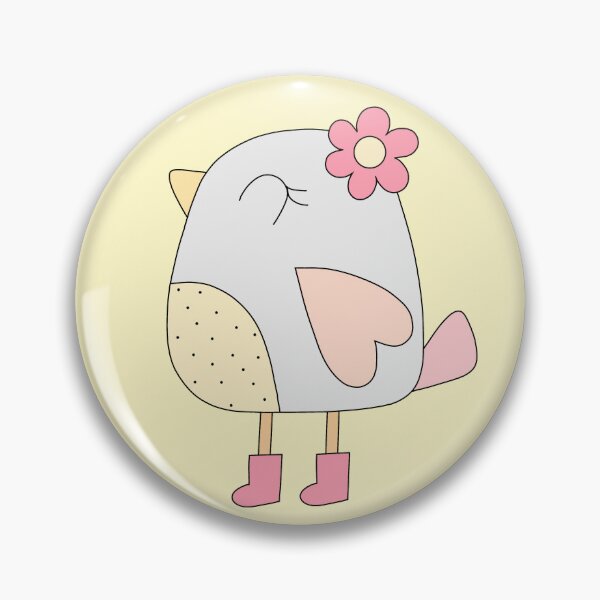Item preview, Cute Bird - Pink Boots designed and sold by ArtbyTinci.