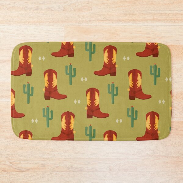 Item preview, Cowboy boots on green designed and sold by reneesillus.