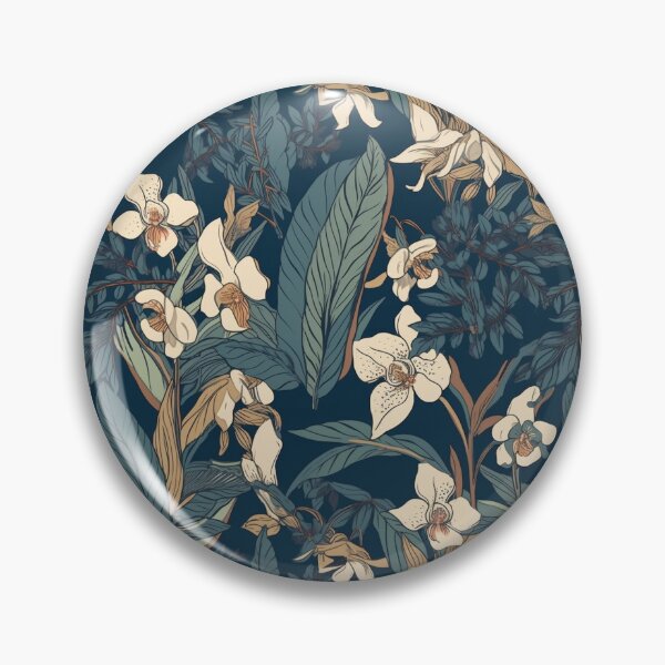 Item preview, Floral Elegance, Orchids paired with plant leaves designed and sold by PigmeArt.