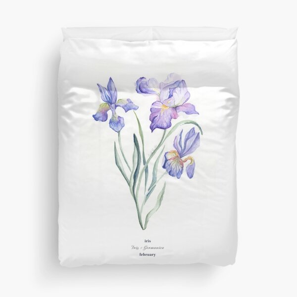Artikel-Vorschau von Iris Aquarellmalerei - Geburtsblume des Februars - Botanische Studie, designt und verkauft von EmilyFryArt.
