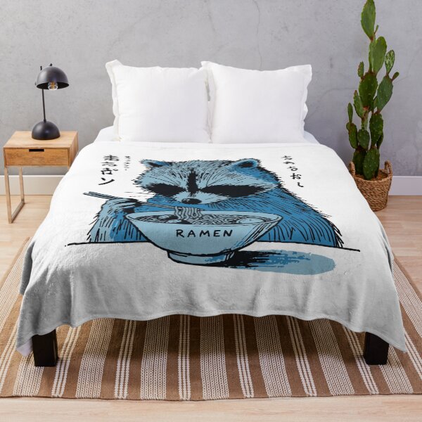 Item preview, Raccoon Eats Ramen Noodles Ukiyo-e Streetwear designed and sold by LuminOrb.