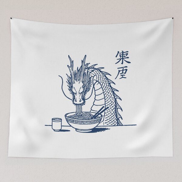 Item preview, Ukiyo-e Ramen Dragon Funny Kawaii Retro Aesthetic designed and sold by LuminOrb.