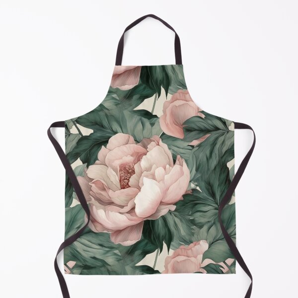 Item preview, Vintage Peonies and alocasia leaves designed and sold by PigmeArt.