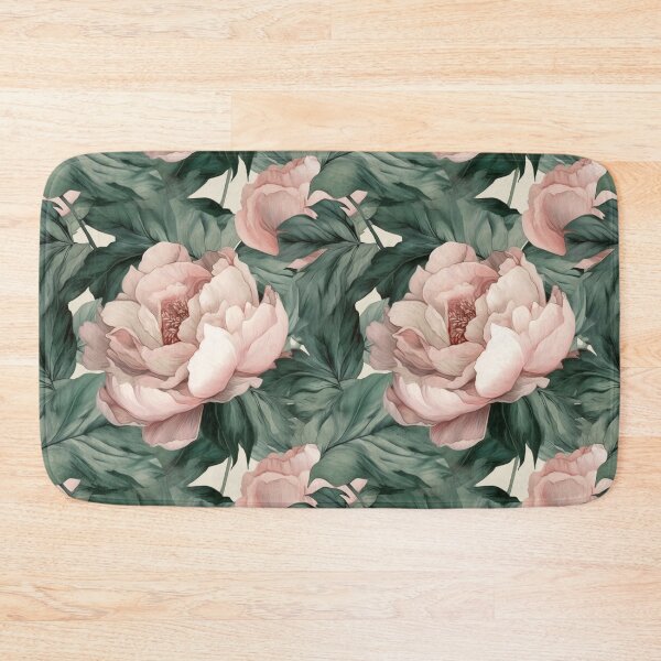 Item preview, Vintage Peonies and alocasia leaves designed and sold by PigmeArt.