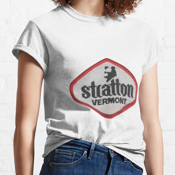 Stratton Mt Vermont Ski resort from image of vintage ski patch Classic T-Shirt