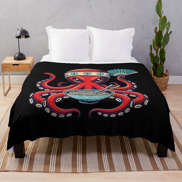 Item preview, Ramen Noodles Octopus Retro Japan designed and sold by LuminOrb.