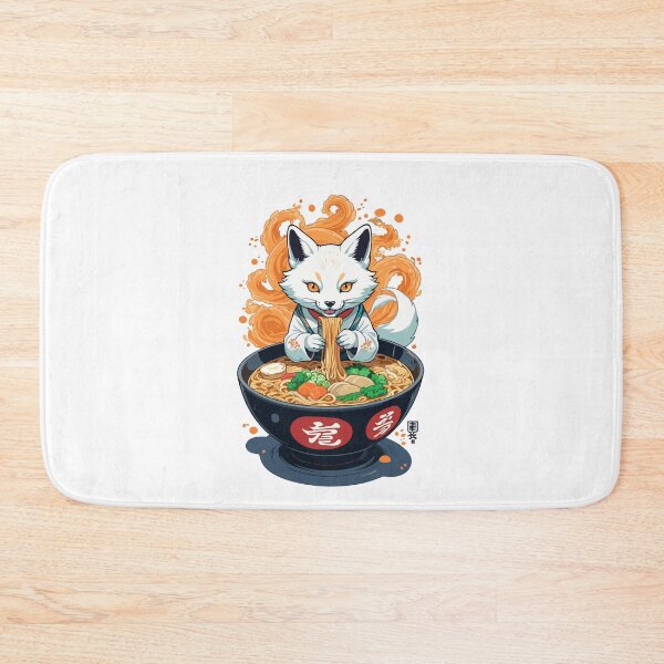 Item preview, Kitsune Ramen Noodles Kawaii Retro Ukiyo-e Fuchs designed and sold by LuminOrb.
