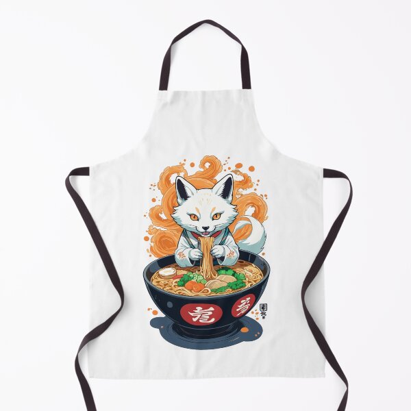 Item preview, Kitsune Ramen Noodles Kawaii Retro Ukiyo-e Fuchs designed and sold by LuminOrb.