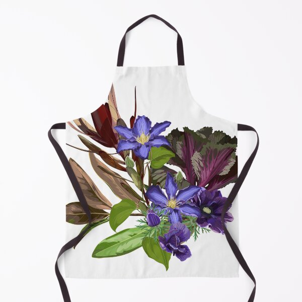 Item preview, Tropical violet flowers, branches and exotic leaves composition. designed and sold by MatyKotiv.