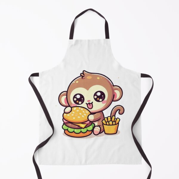 Item preview, monkey eating burger designed and sold by Eternalski.