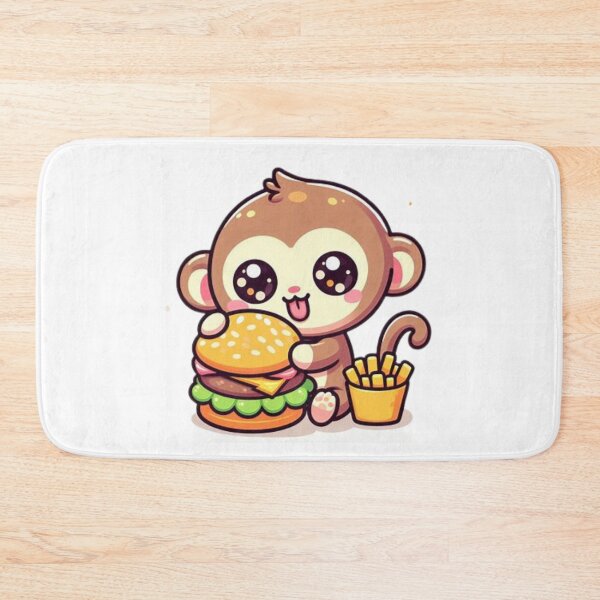 Item preview, monkey eating burger designed and sold by Eternalski.