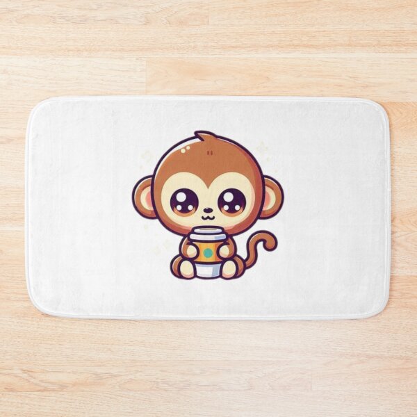 Item preview, monkey with coffee designed and sold by Eternalski.