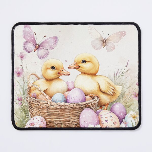 Item preview, "Easter Joy: Ducklings Nestled Among Colorful Eggs" designed and sold by NelenaArt.