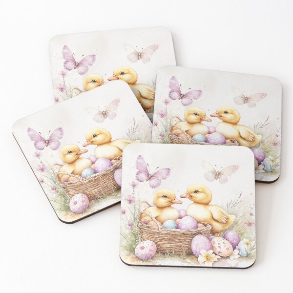 Item preview, "Easter Joy: Ducklings Nestled Among Colorful Eggs" designed and sold by NelenaArt.