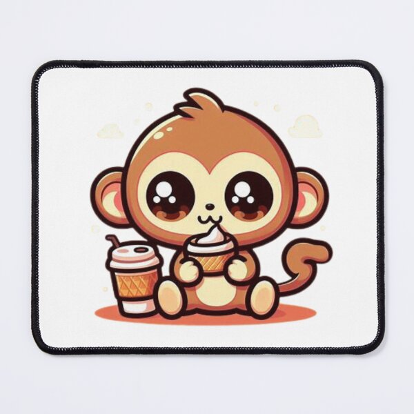 Item preview, monkey with coffee designed and sold by Eternalski.