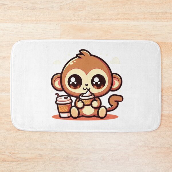 Item preview, monkey with coffee designed and sold by Eternalski.