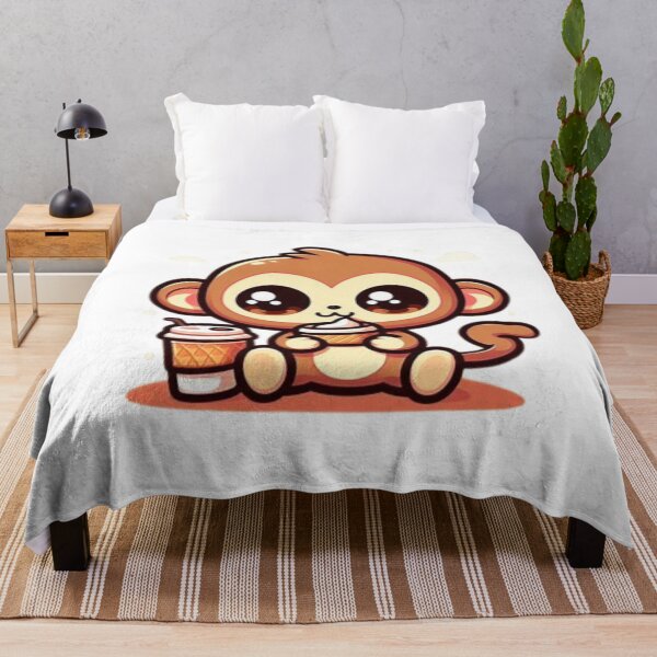 Item preview, monkey with coffee designed and sold by Eternalski.